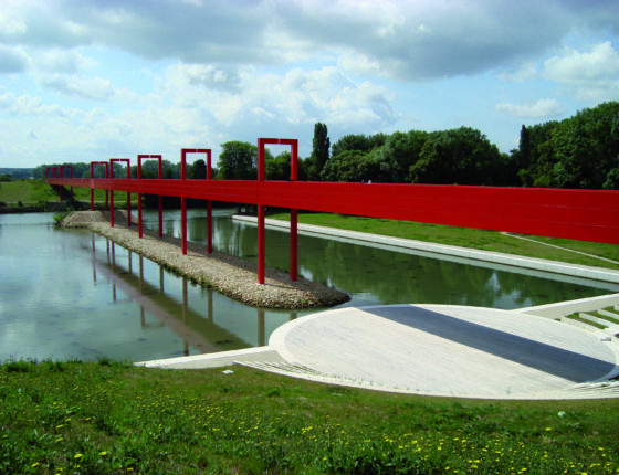 Image passerelle piétonne Cergy Pontoises